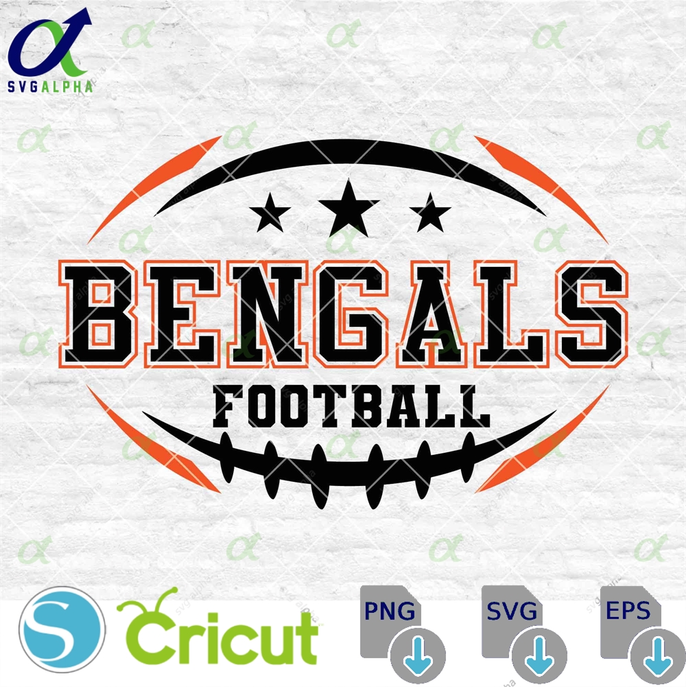 Bengals Football Svg Football Svg Sports Svg Football Shirt Sublimation Designs Png Dxf Jpg Eps